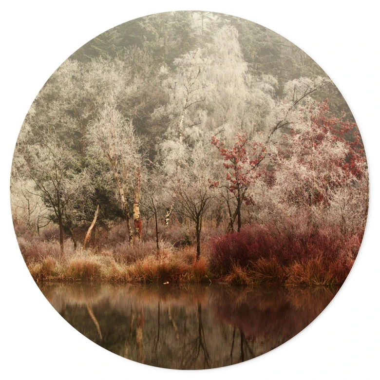 Wandtattoo van Dongen - Gefrorener Wald - Rund 