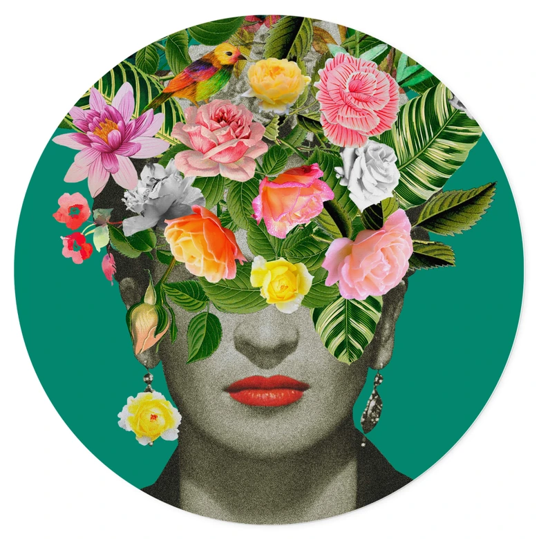 Frida Floral Studio Wallsticker - Frida Floral - Rund 