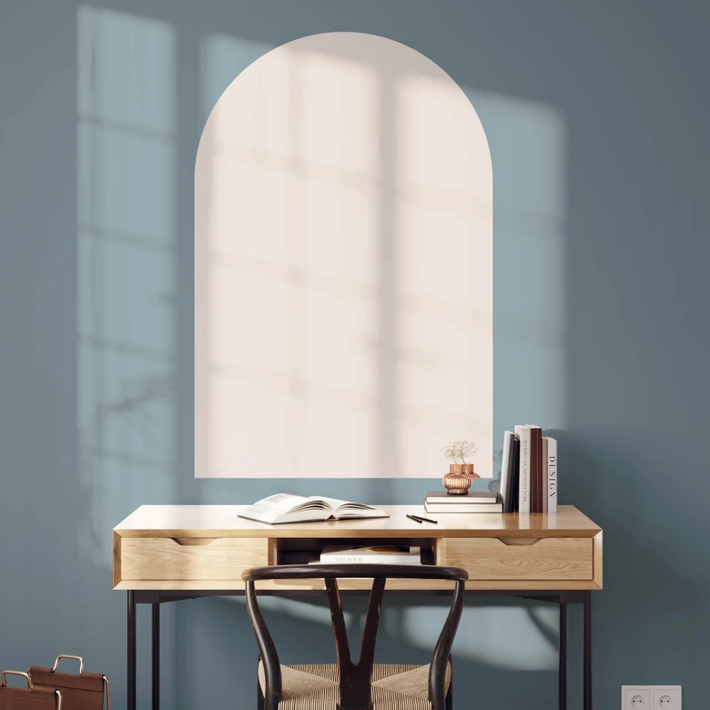 Wall Sticker Rund bue bred - Beige 