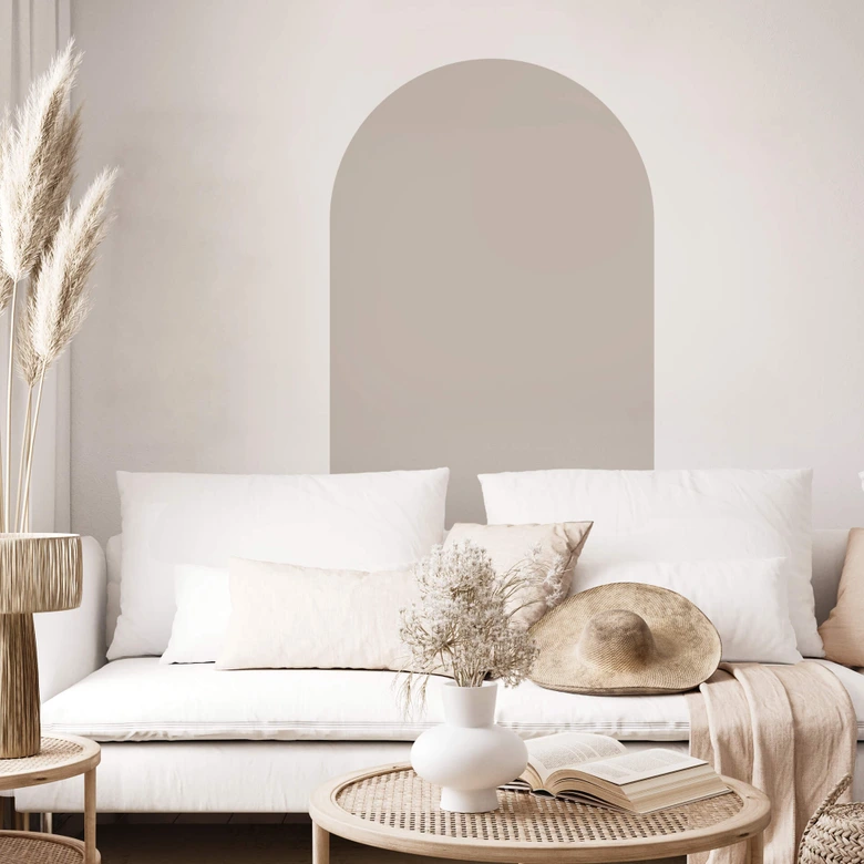 Wall sticker Round arch wide - Taupe 