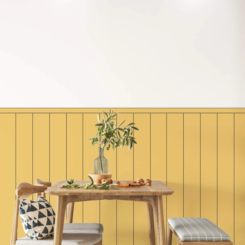 Wandpaneele Wandverkleidung selbstklebend senfgelb 