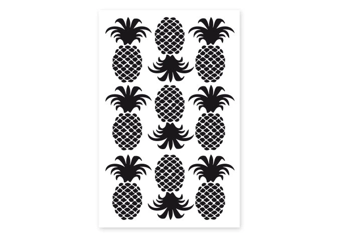 Wandtattoo Ananas Set 