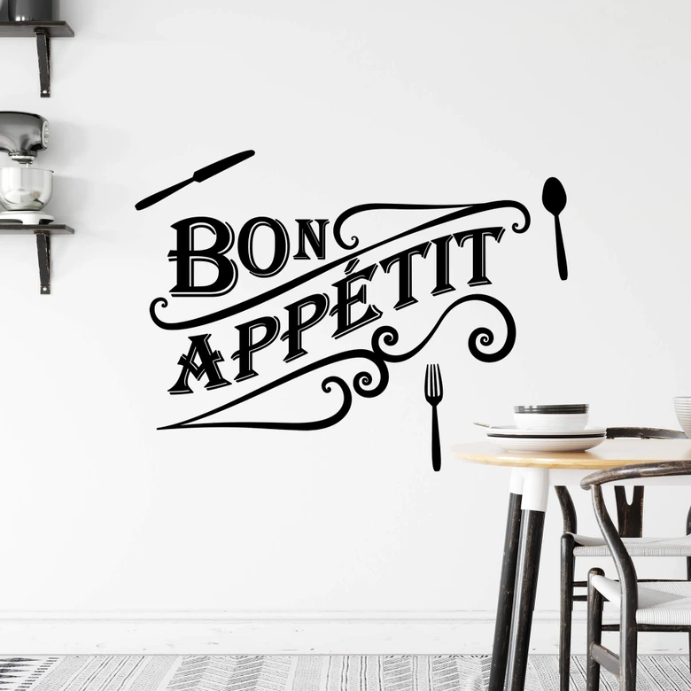 Wandtattoo Bon Appétit - Vintage 