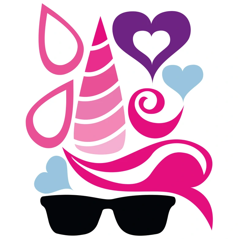 Muursticker Cool Unicorn 