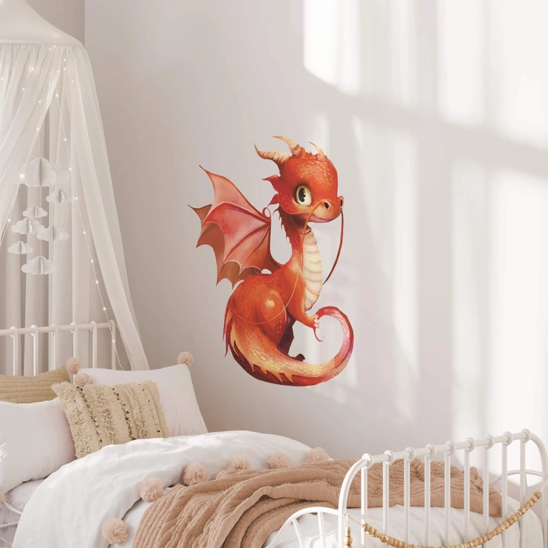 Wallsticker De små drager - Flämmchen 