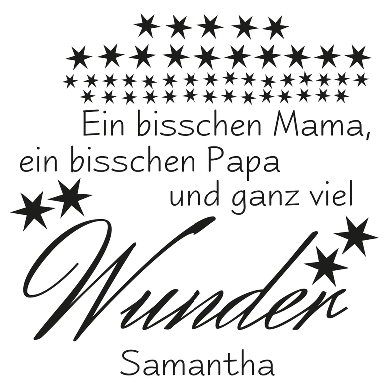 Wandtattoo + Name Ein bisschen Mama... 