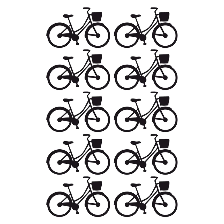 Wandtattoo Fahrrad - Set 10-teilig 