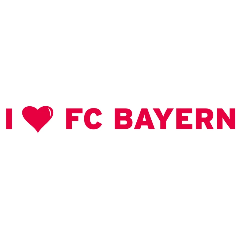 Wandtattoo I LOVE FC BAYERN 