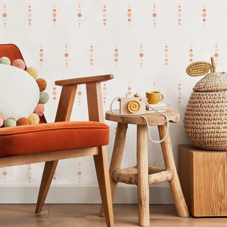 Wandtattoo Formen - Geometrische Kreise in Apricot 
