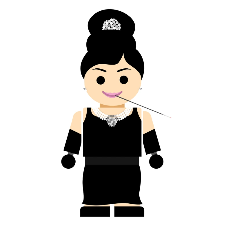 Muursticker Gomes - Audrey Hepburn 