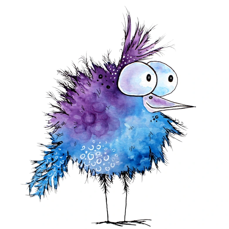 Wandtattoo Hagenmeyer - Schräger Vogel 01 