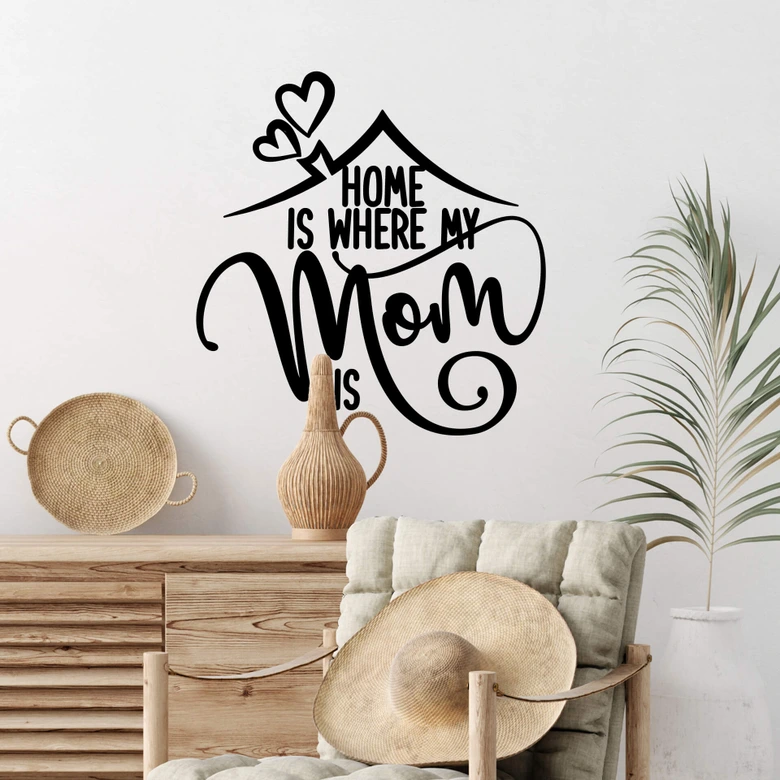 Wandtattoo Home is where my Mom is 