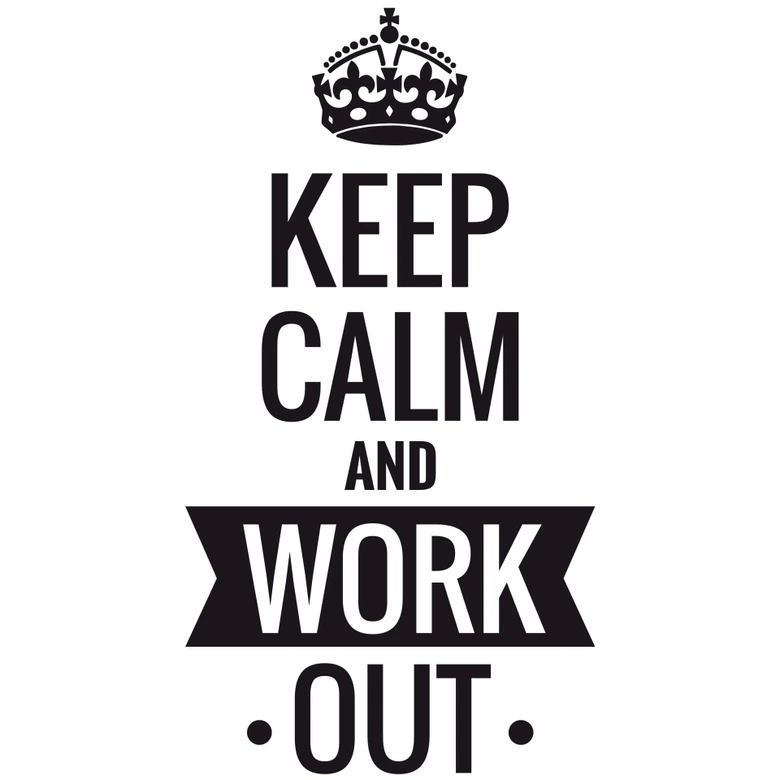 Wandtattoo Keep calm and work out 