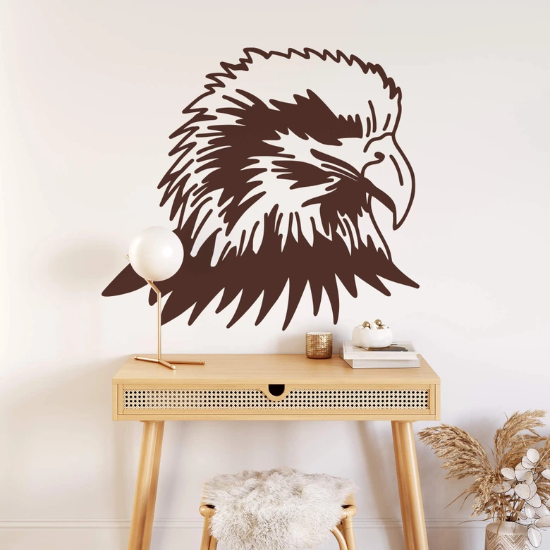 Wandtattoo Kopf eines Weißkopfseeadlers 