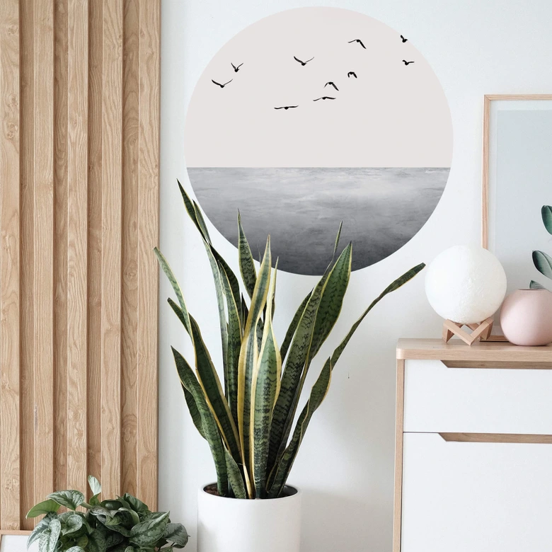 Wandtattoo Kubistika - Das offene Meer - Rund 