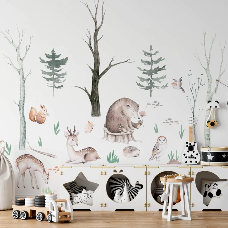 Muursticker Set Kvilis - In het Bos (10-delig) 