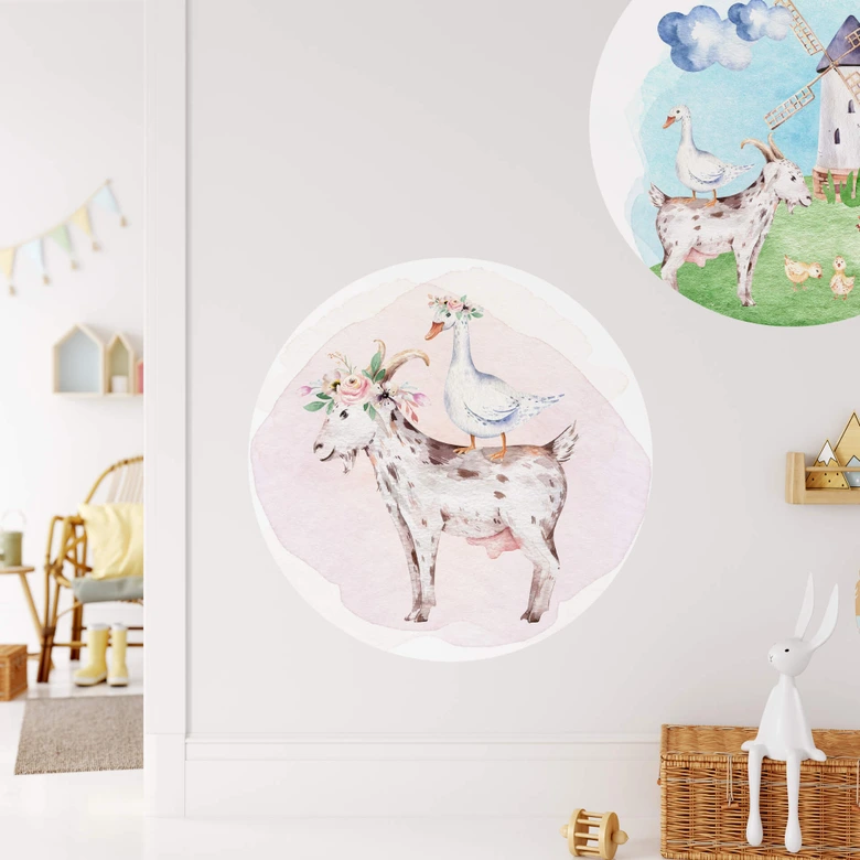 Zelfklevende Wandcirkel Kvilis - Samen op Stap 