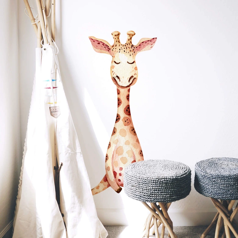 Muursticker Kvilis - Schattige Giraffe 