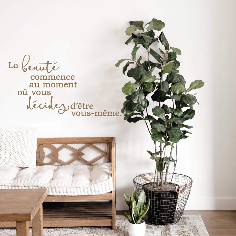 Wandtattoo La beauté commence 