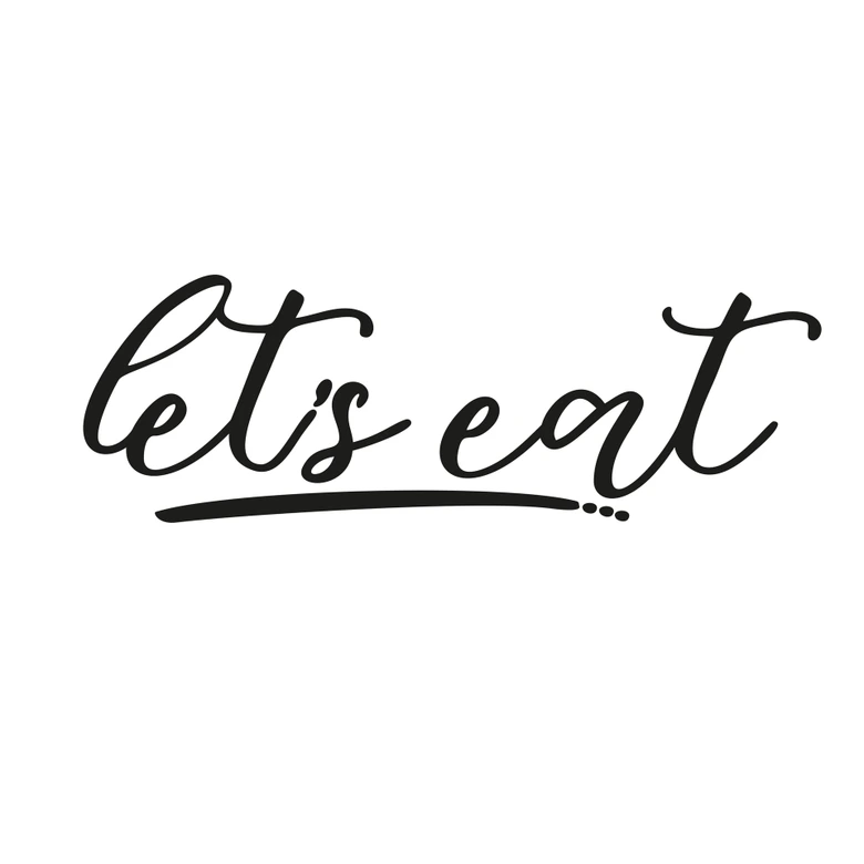 Wandtattoo - let's eat 
