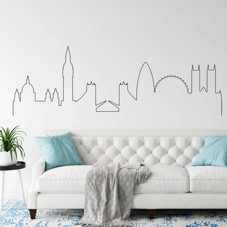 Wandtattoo London Skyline Outline 
