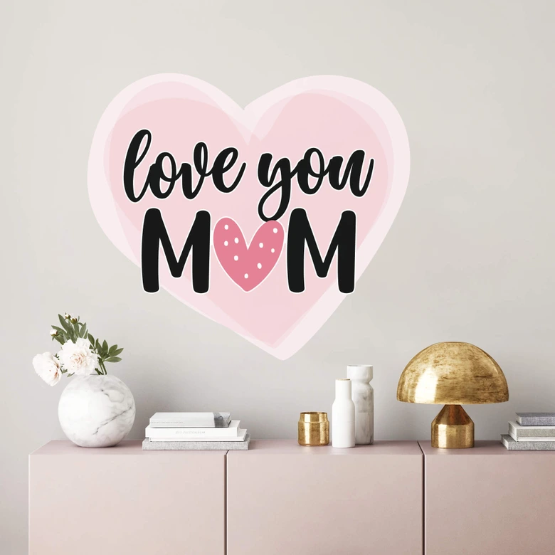 Sticker mural Love you Mom 