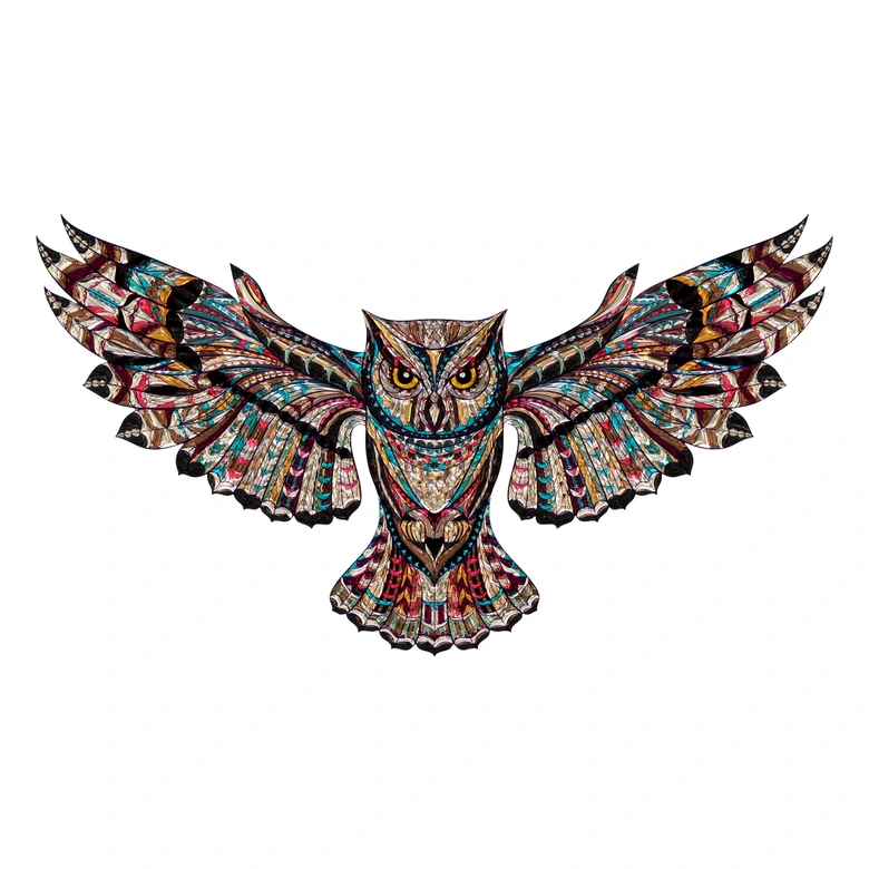 Wandtattoo Metallic Owl 