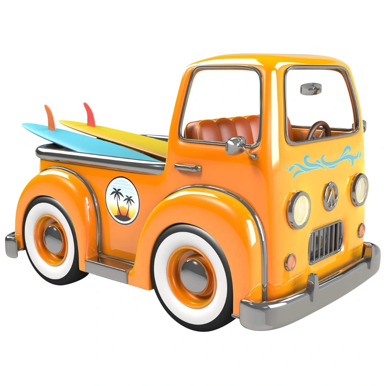 Muursticker Agullo – Beach Car 
