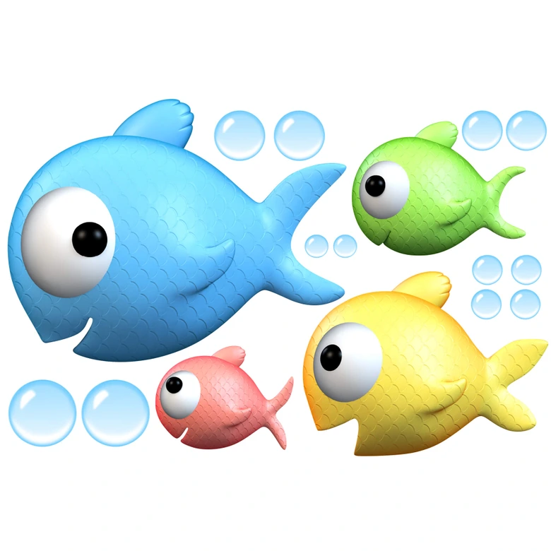 Wall sticker Agullo - Colourful Fish 
