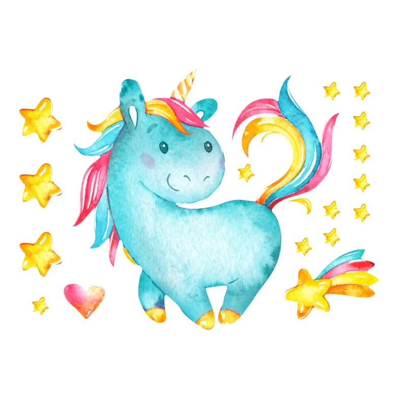 Muursticker Milly de Eenhoorn 