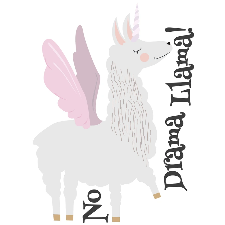 Wandtattoo -  No Drama Llama 