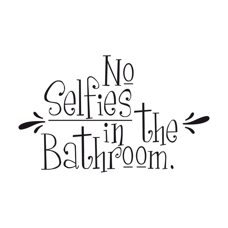 Adesivo murale - No Selfies  