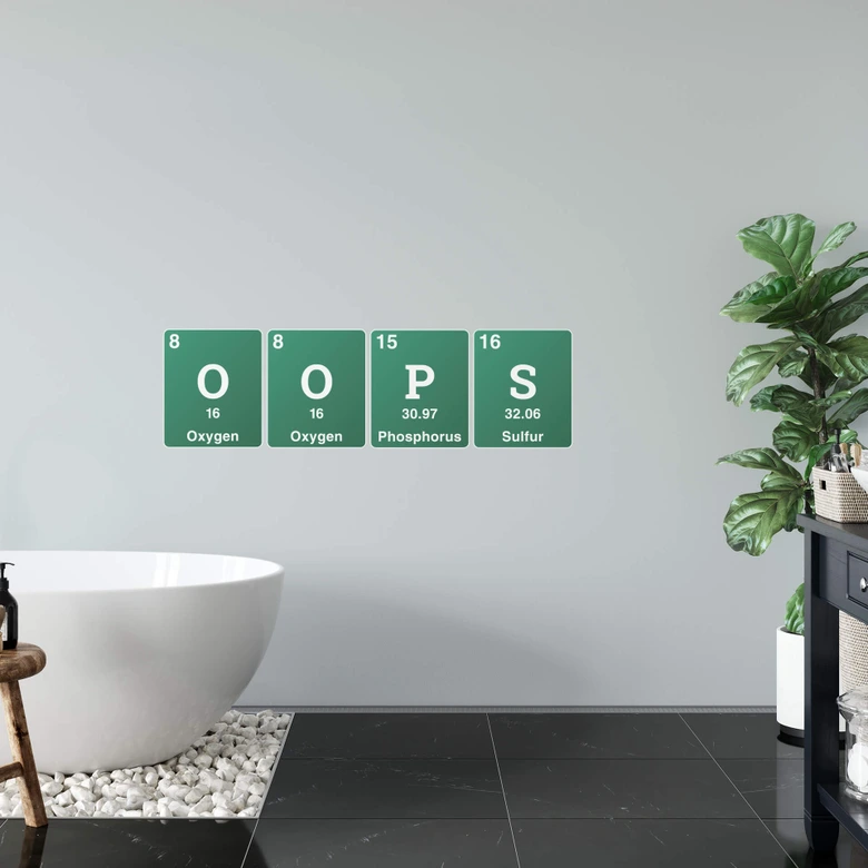 Wandtattoo Oops - Wort aus dem Periodensystem 