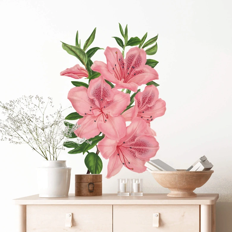 Wandtattoo Rosa Lilien 