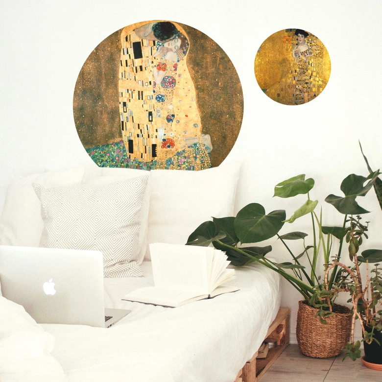 Wandtattoo Klimt - Das Bildnis der Adele Bloch-Bauer - Rund 