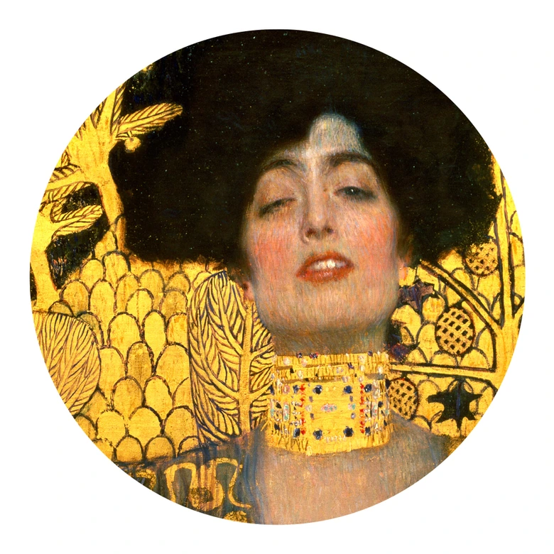 Wandtattoo Klimt - Judith mit dem Haupt des Holofernes - Rund 