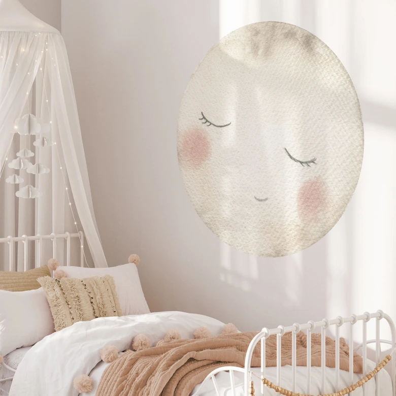 Sticker mural Lune endormie 