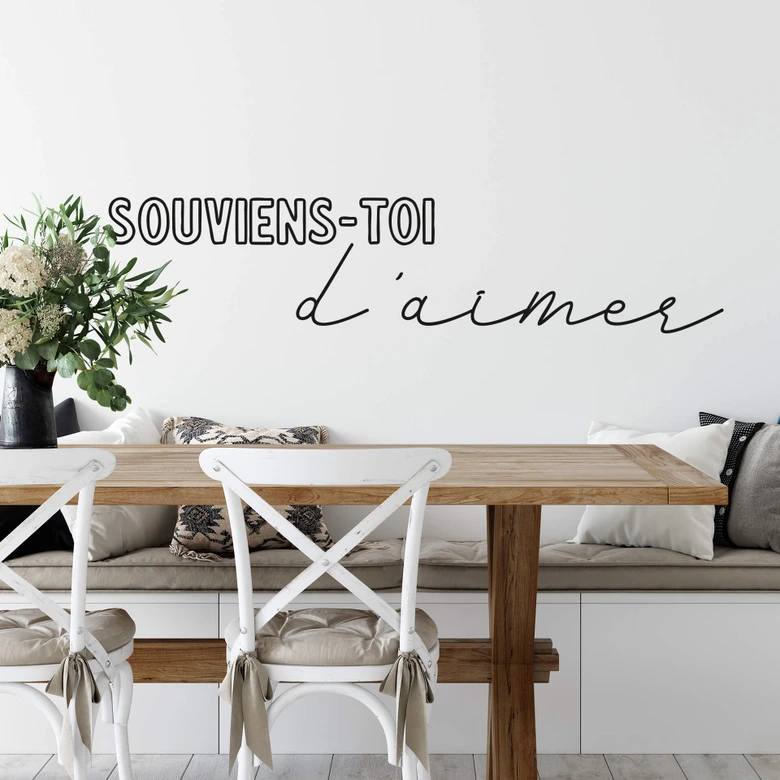 Wandtattoo Souviens-toi d'aimer 