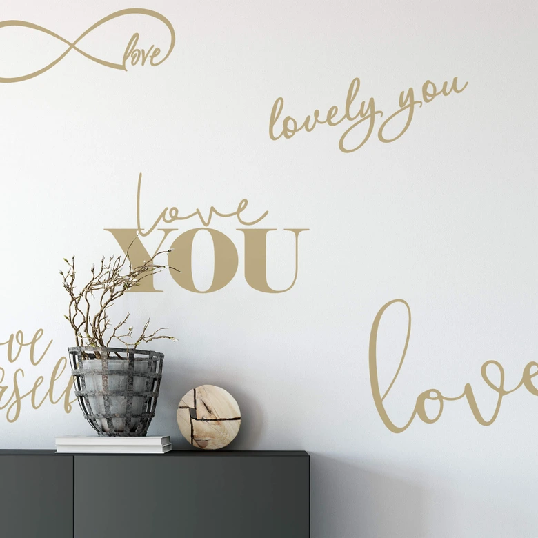 Wandtattoo Spruchbogen Liebe 