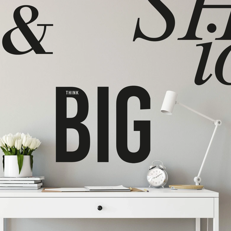 Wandtattoo Spruchbogen Typografie 