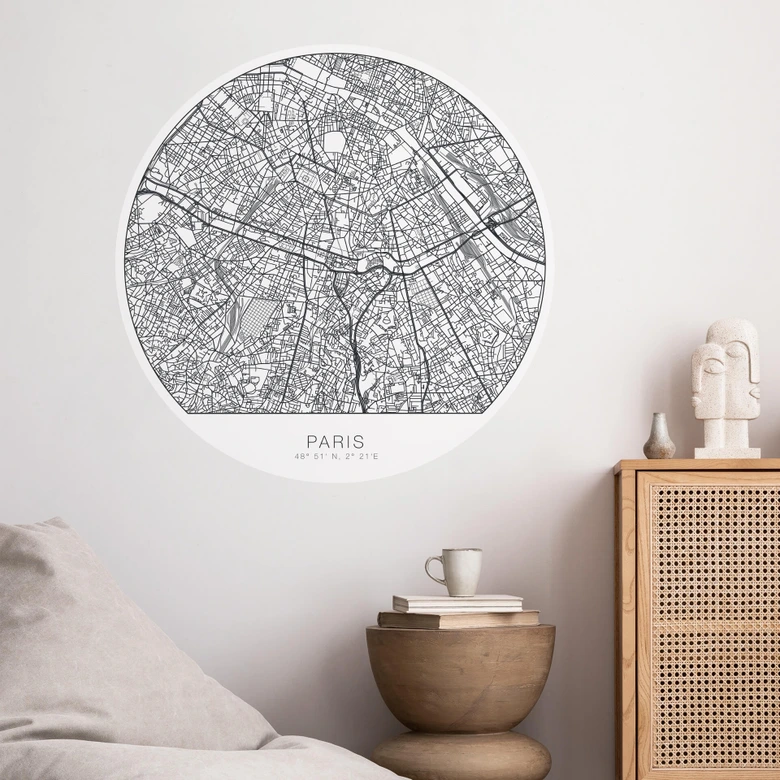 Wall sticker round - Paris 