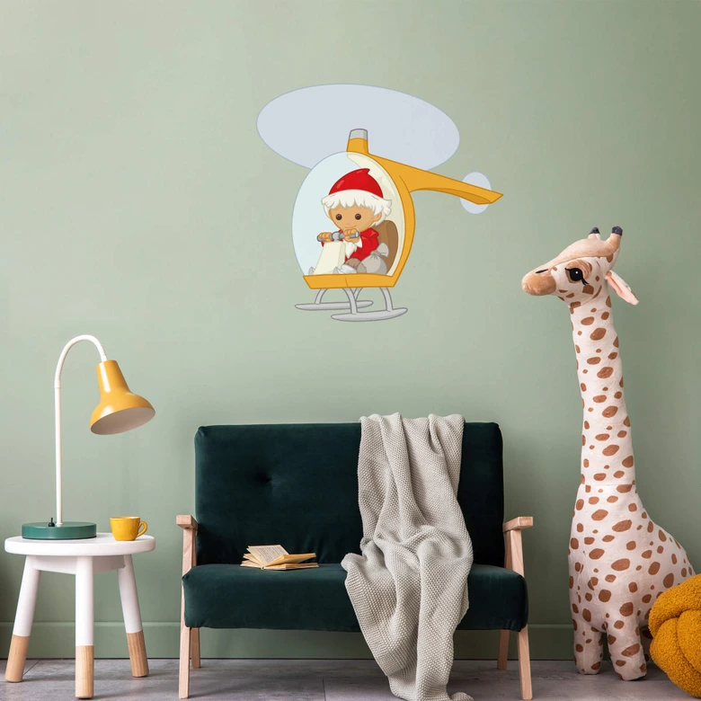 Wall sticker Sandman in a helicopter 