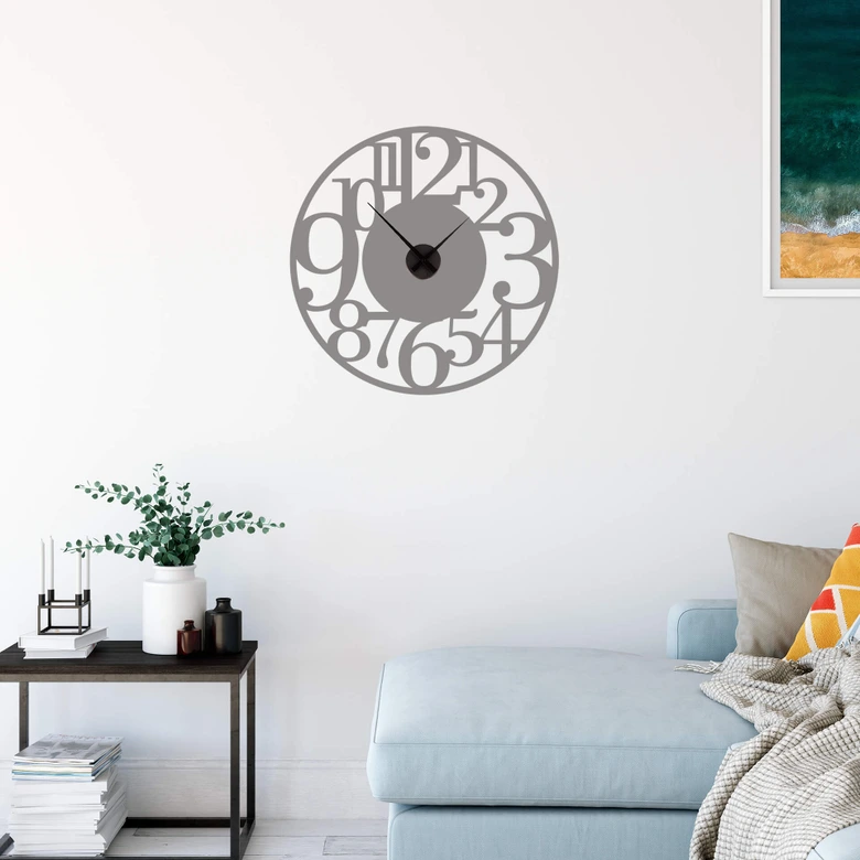 Wandtattoo XXL Modern + Wanduhr - 70x70 cm 