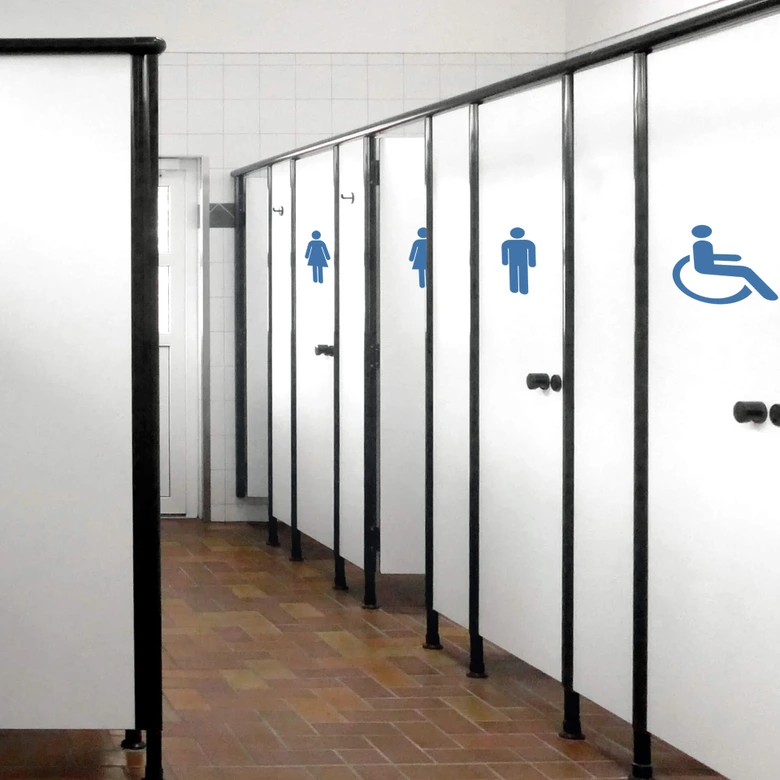 Sticker mural Symboles de toilettes 