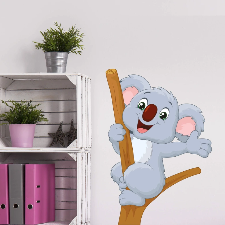 Wandtattoo - Winkender Koala im Baum 