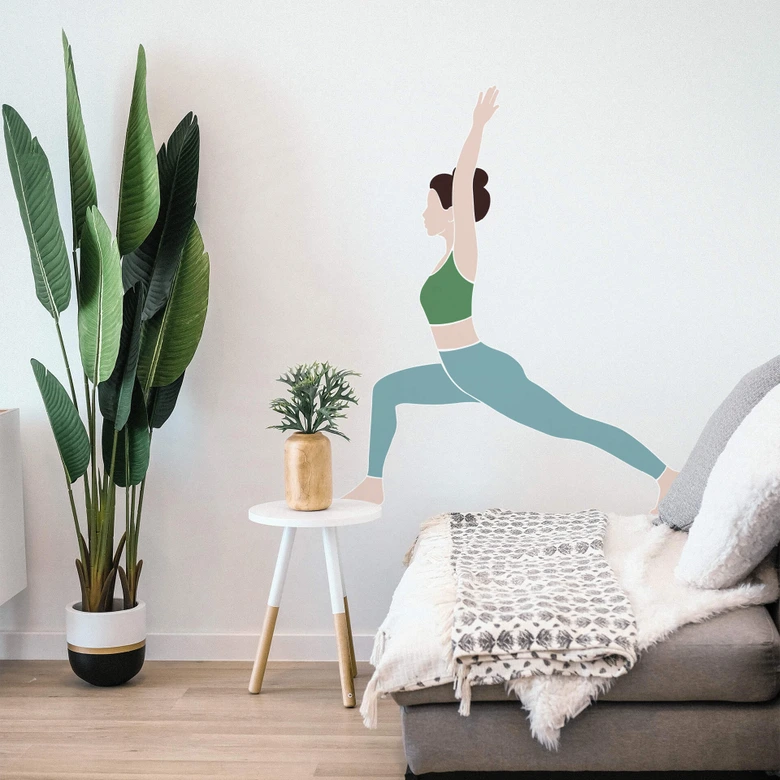 Wandtattoo Yoga - Krieger 