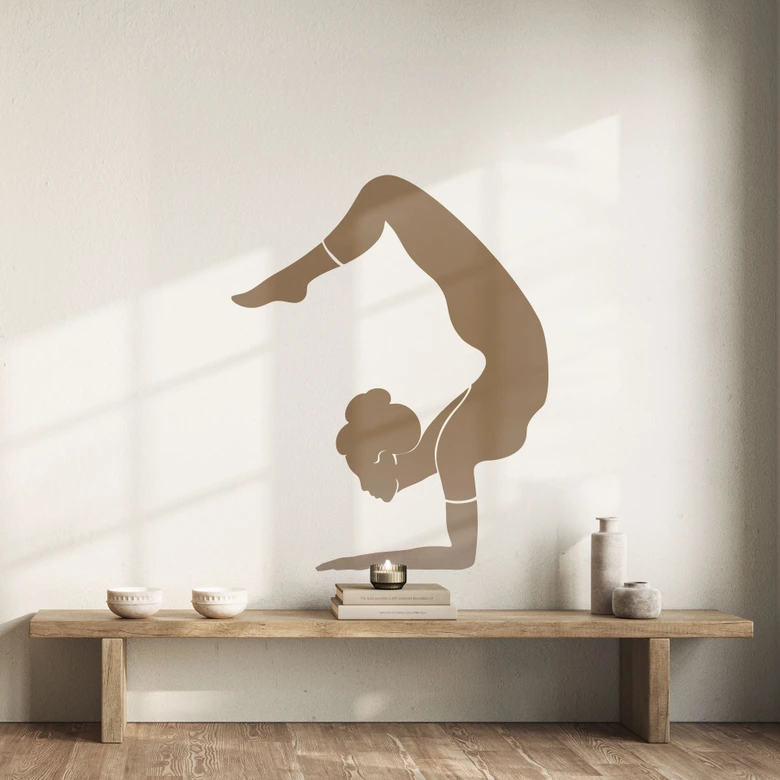 Wandtattoo Yoga Skorpion Silhouette einfarbig 