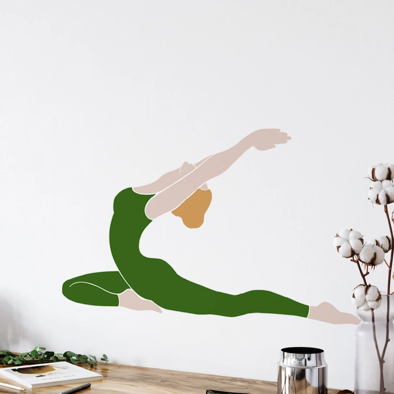 Wandtattoo - Yoga Taube 