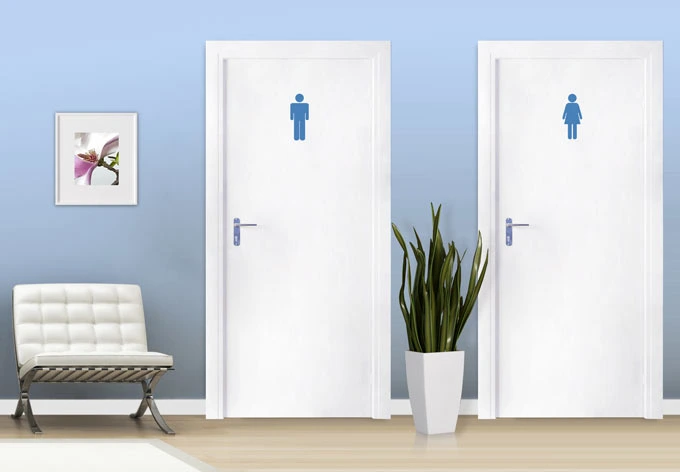 Restroom Couple 3 Wall sticker 