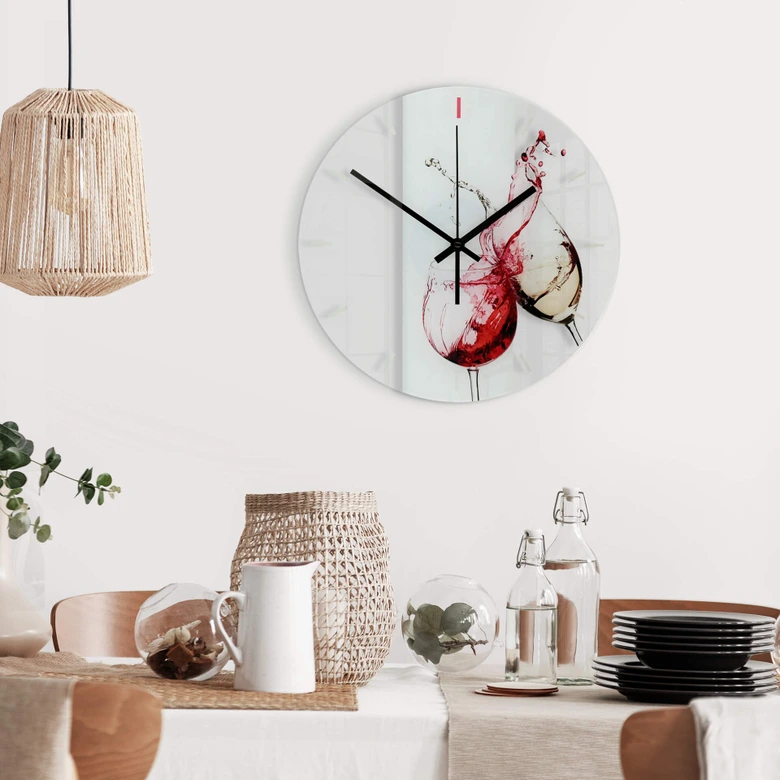 Orologio in vetro - Bicchieri di vino 